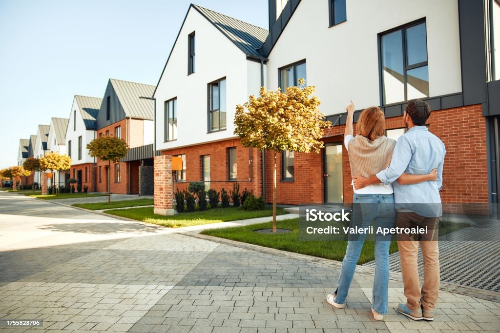 Family in modern home